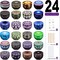 24 Designs Metal Tins for DIY Candle Crafting (Colorful) 2.4 x 2.4 x 1.5 inches
